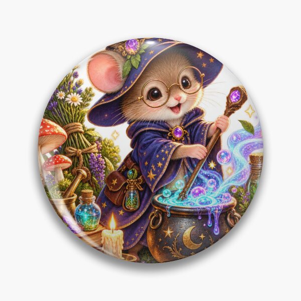 Item preview, Wizard Mouse Potion Brewing Illustration designed and sold by jgvisualarts.