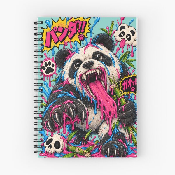 Item preview, Panda Horror PANDA Japanese Kawaii Gore Bamboo Drippy Slime Art designed and sold by BRTHRCNK01.