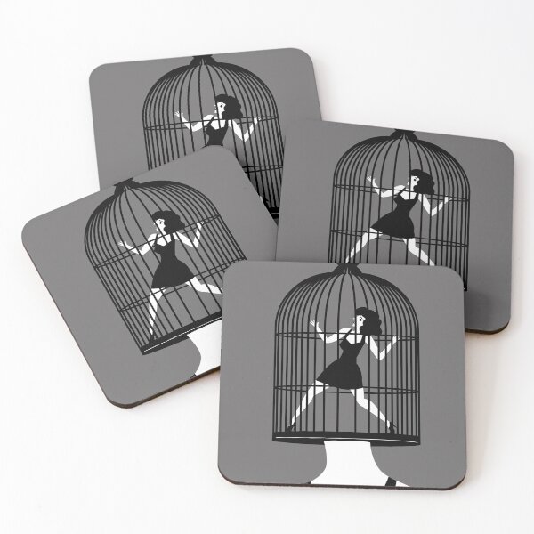 Item preview, woman with a cage inside her head containing a tiny version of herself designed and sold by matintheworld ( delcarmat ).