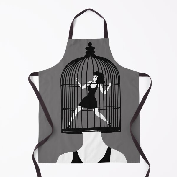 Item preview, woman with a cage inside her head containing a tiny version of herself designed and sold by matintheworld ( delcarmat ).