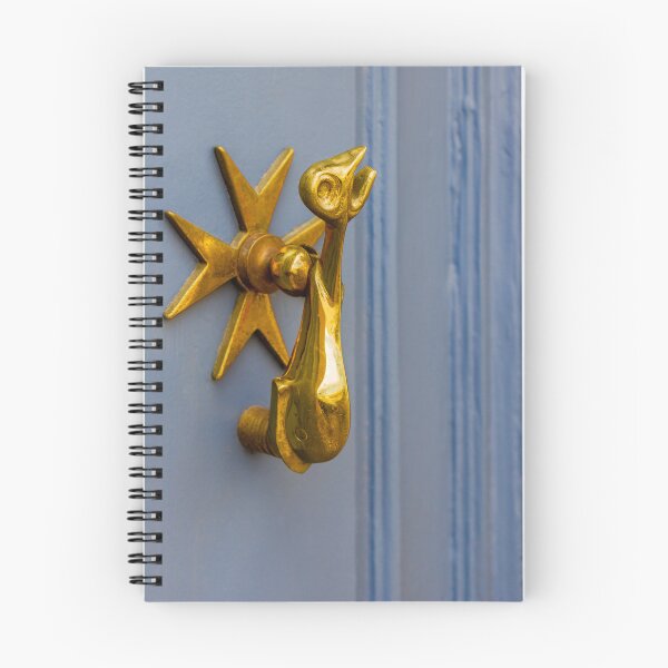 Item preview, Golden Door Handle With Star Backplate On Blue Wooden Door – Close Up Detail designed and sold by Nmallia.