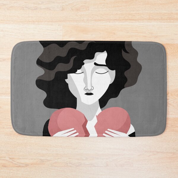 Item preview, woman joining two pieces of a broken heart designed and sold by matintheworld ( delcarmat ).