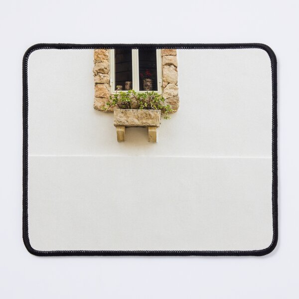 Item preview, White Wall With Stone Window Frame and Planter: Minimal, Quiet Urban Architecture designed and sold by Nmallia.