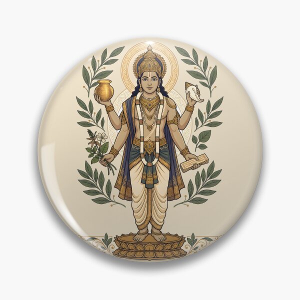 Item preview, Lord Dhanvantari Ayurveda Healing Art designed and sold by hutofdesigns.