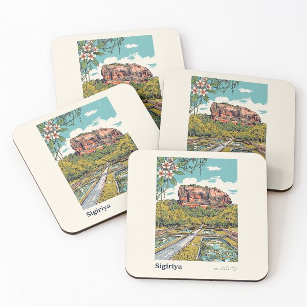 Item preview, Sigiriya Vintage Retro Sri Lanka Travel designed and sold by RareDeerArt.