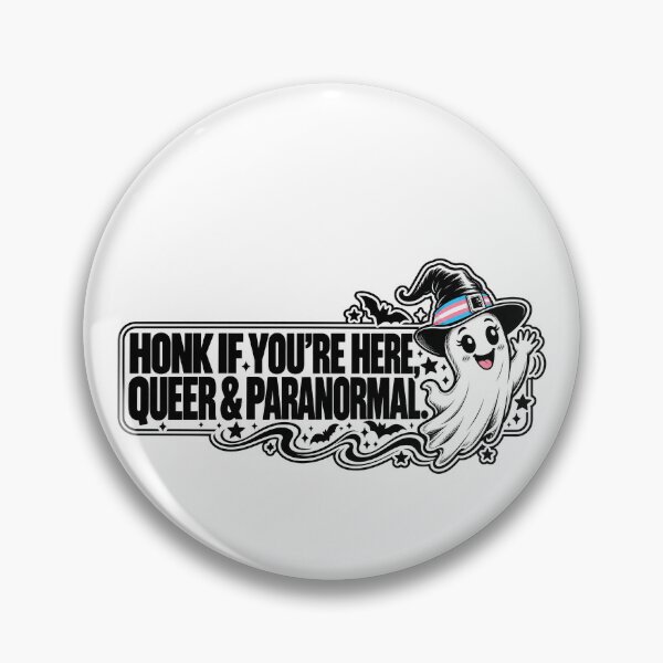 Item preview, BUMPS IN THE ROAD COLLECTION - ⭐ HALLOWEEN EDITION ⭐ - HONK IF YOU’RE HERE, QUEER & PARANORMAL. - TRANS PRIDE designed and sold by WheelieGdArt.