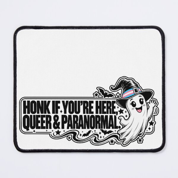 Item preview, BUMPS IN THE ROAD COLLECTION - ⭐ HALLOWEEN EDITION ⭐ - HONK IF YOU’RE HERE, QUEER & PARANORMAL. - TRANS PRIDE designed and sold by WheelieGdArt.
