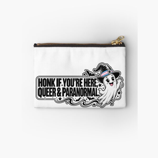 Item preview, BUMPS IN THE ROAD COLLECTION - ⭐ HALLOWEEN EDITION ⭐ - HONK IF YOU’RE HERE, QUEER & PARANORMAL. - TRANS PRIDE designed and sold by WheelieGdArt.