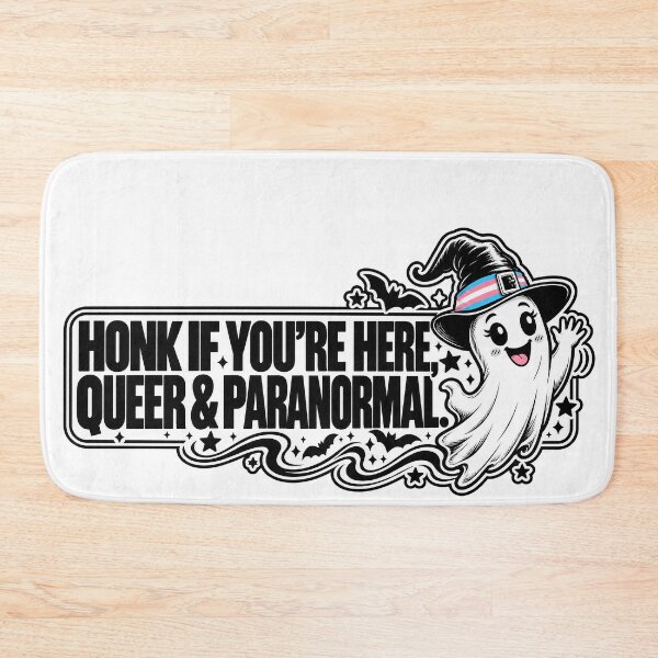 Item preview, BUMPS IN THE ROAD COLLECTION - ⭐ HALLOWEEN EDITION ⭐ - HONK IF YOU’RE HERE, QUEER & PARANORMAL. - TRANS PRIDE designed and sold by WheelieGdArt.