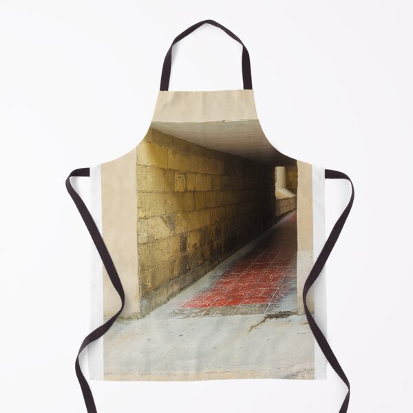 Item preview, Sunlit Archway Tunnel With Red Tile Floor and Stone Wall in Outdoor Corridor designed and sold by Nmallia.