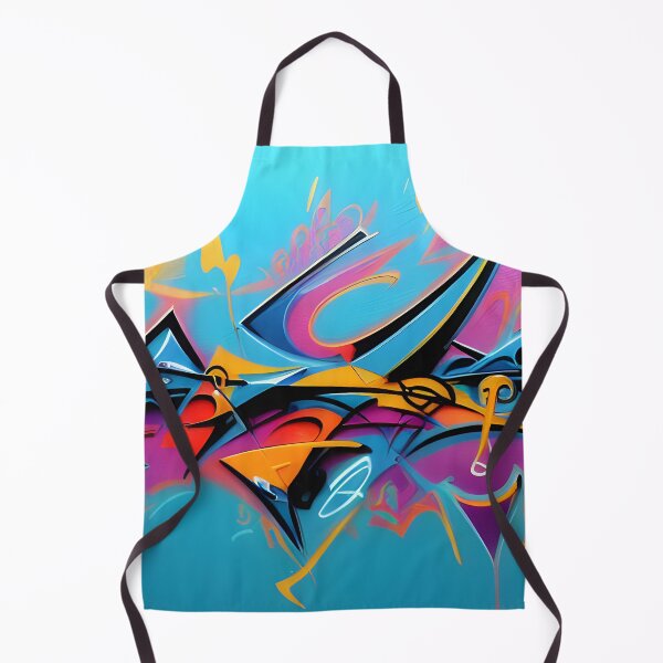 Item preview, Cerulean Blue & Scarlet Wildstyle - Orchid Street Art Mural | 044 designed and sold by City Graffix Design Co..