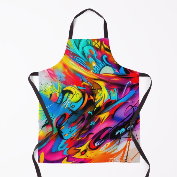 Item preview, Electric Cyan & Fiery Scarlet Wildstyle - Magenta Abstract Street Mural | 045 designed and sold by City Graffix Design Co..