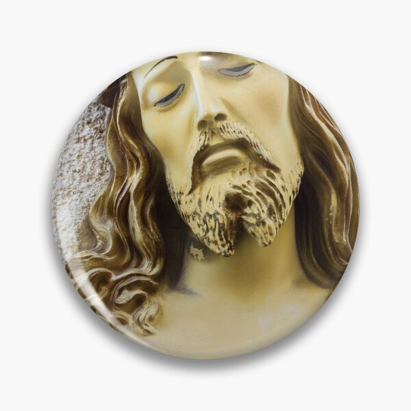 Item preview, Bust of Jesus Christ Sculpture Portrait With Long Hair and Serene Expression on Wall designed and sold by Nmallia.