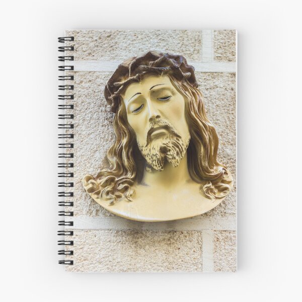 Item preview, Bust of Jesus Christ Sculpture Portrait With Long Hair and Serene Expression on Wall designed and sold by Nmallia.