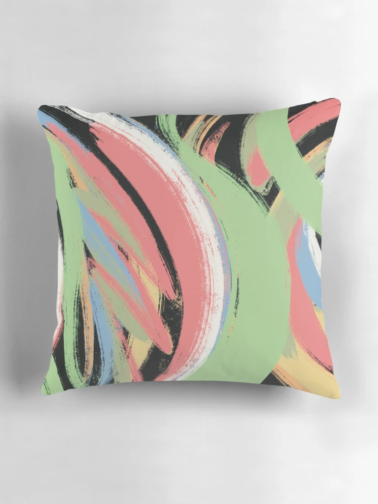 Aperçu 3 sur 4. Coussin avec l'œuvre Vortex 456 créée et vendue par Roco47.