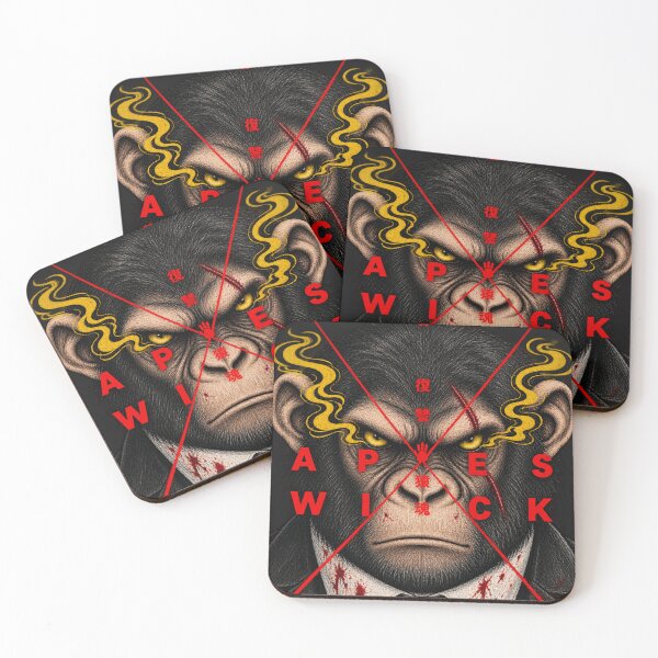 Item preview, Apes Wyck - Ape Assassin Yakuza Poster - Revenge Has No Cage Japanese Art designed and sold by BRTHRCNK01.
