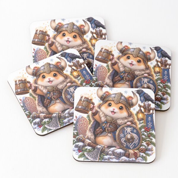 Item preview, Viking Warrior Hamster Nordic Winter designed and sold by jgvisualarts.