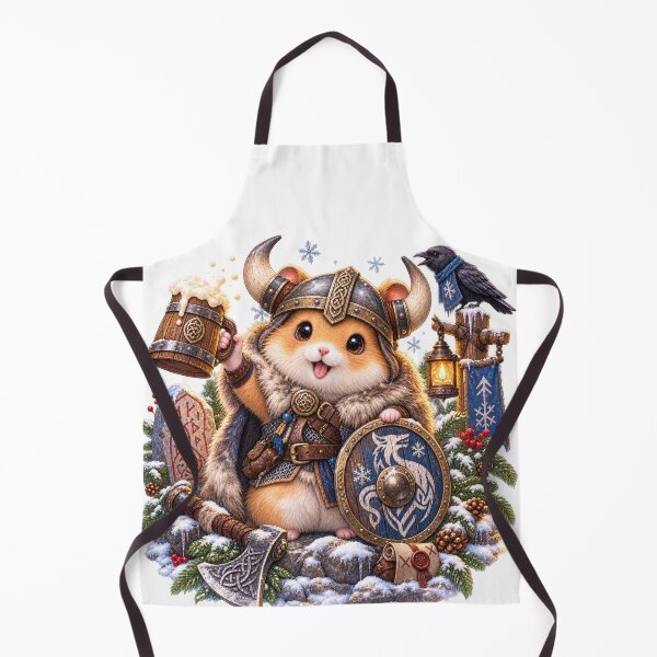 Item preview, Viking Warrior Hamster Nordic Winter designed and sold by jgvisualarts.