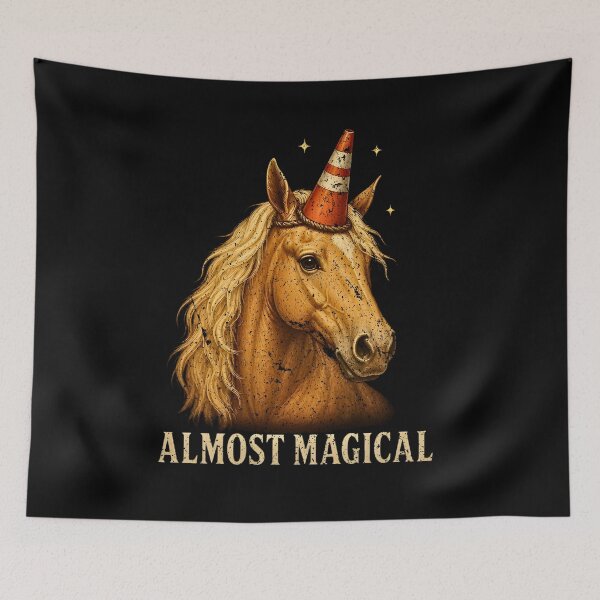 Item preview, Almost magical horse, funny traffic cone, unicorn designed and sold by zmallatpyp12.