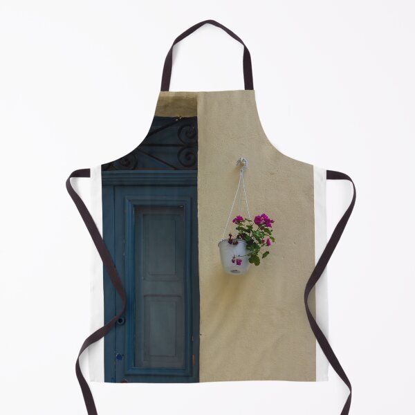 Item preview, Hanging Flower Pot by Blue Door Against Yellow Wall: Colorful Outdoor Decor Scene designed and sold by Nmallia.
