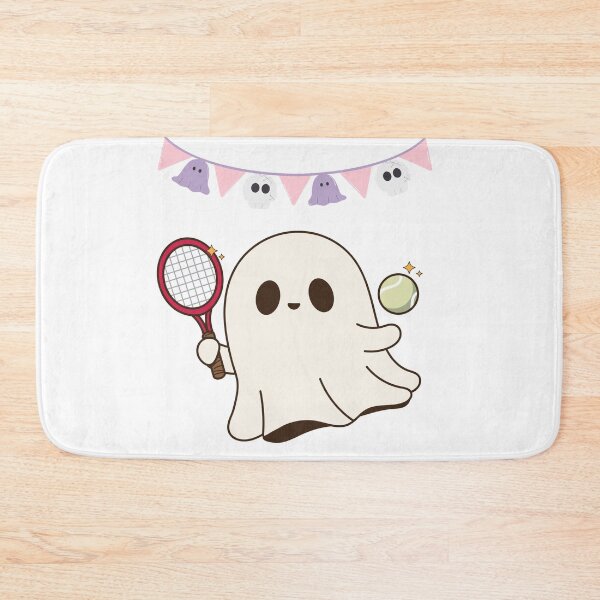 Item preview, Cute Kawaii Ghost Playing Tennis Sports designed and sold by     Sela Art .
