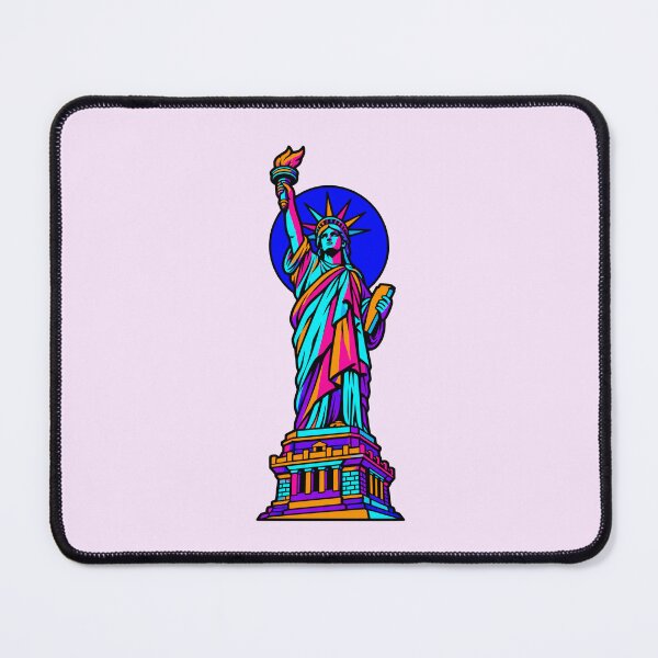 Item preview, Neon Statue of Liberty New York City Geometric Art designed and sold by KungPowUnicorn.