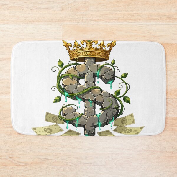 Item preview, Stone Dollar Crown Fantasy - Cracked Dollar With Vines And Crown designed and sold by VYBE DARK Studio.