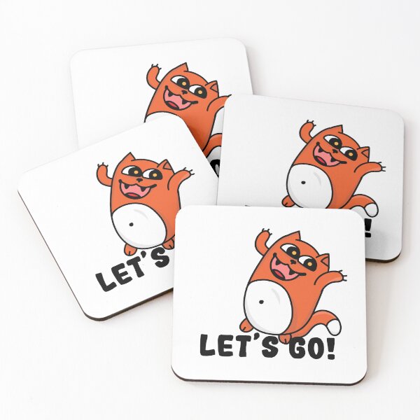 Item preview, Let’s Go! | Funny Energetic Cat Sticker designed and sold by Creatory.studio.