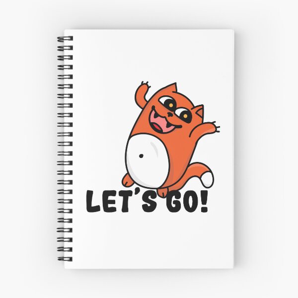 Item preview, Let’s Go! | Funny Energetic Cat Sticker designed and sold by Creatory.studio.