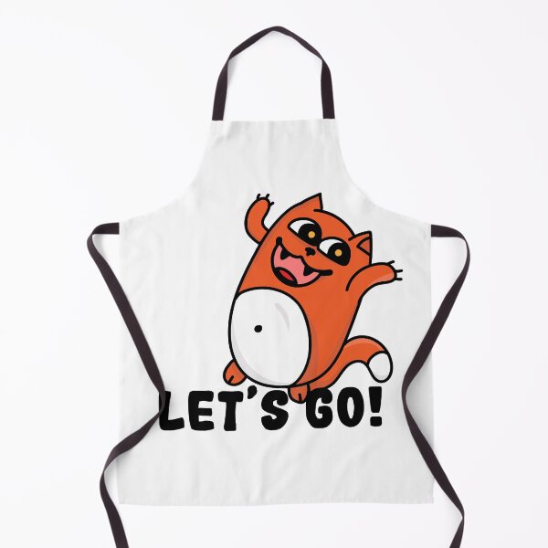 Item preview, Let’s Go! | Funny Energetic Cat Sticker designed and sold by Creatory.studio.