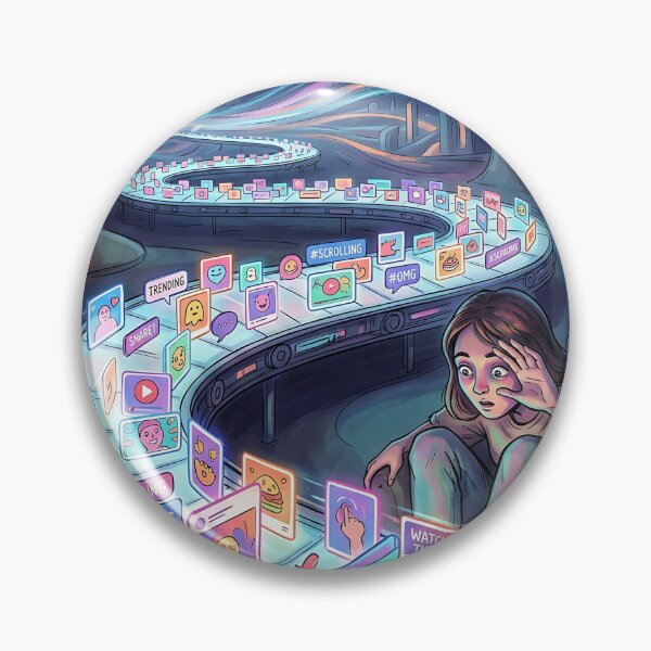 Item preview, Infinite Social Media Conveyor Feed Sensory Overload Art designed and sold by Michaelragheb.