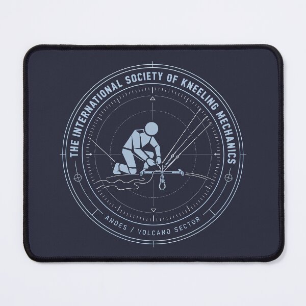Item preview, Kneeling Mechanics Kitesurfing Technical Emblem designed and sold by SplashTastic.