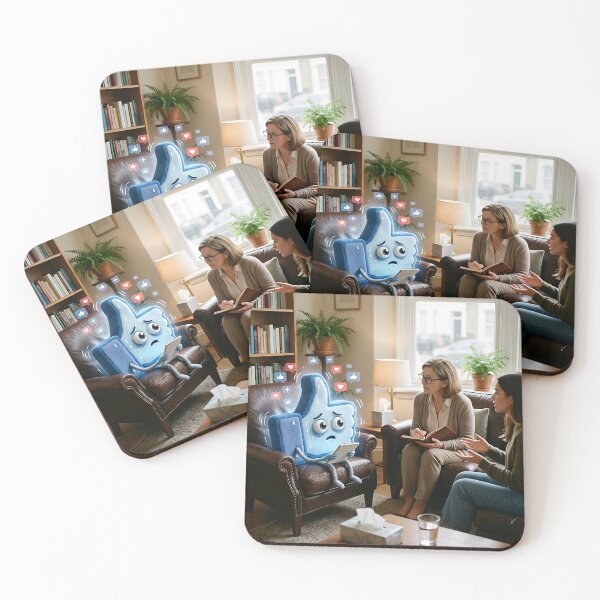 Item preview, Thumbs Up Like Button In Therapy Overwhelmed Humor  designed and sold by Michaelragheb.