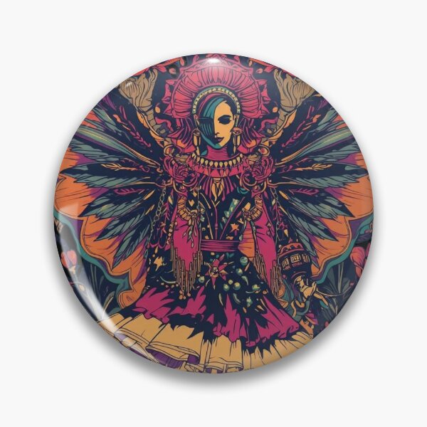 Item preview, Butterfly Bloom Mystic: Dark Botanical Deity Art designed and sold by  Mythical Entanglement.