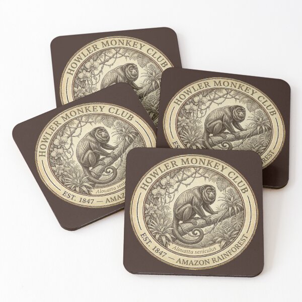 Item preview, Howler Monkey Club Amazon Rainforest Vintage Badge designed and sold by CalmCapy Co.