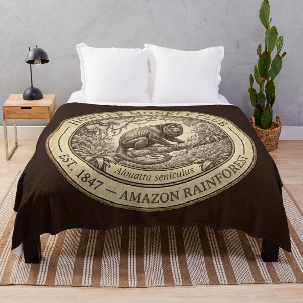 Item preview, Howler Monkey Club Amazon Rainforest Vintage Badge designed and sold by CalmCapy Co.