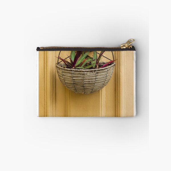 Item preview, Decorative Wicker Plant Basket Wall Mounted on Yellow Door with Green and Purple Leaves for Home Décor designed and sold by Nmallia.