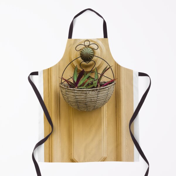 Item preview, Decorative Wicker Plant Basket Wall Mounted on Yellow Door with Green and Purple Leaves for Home Décor designed and sold by Nmallia.
