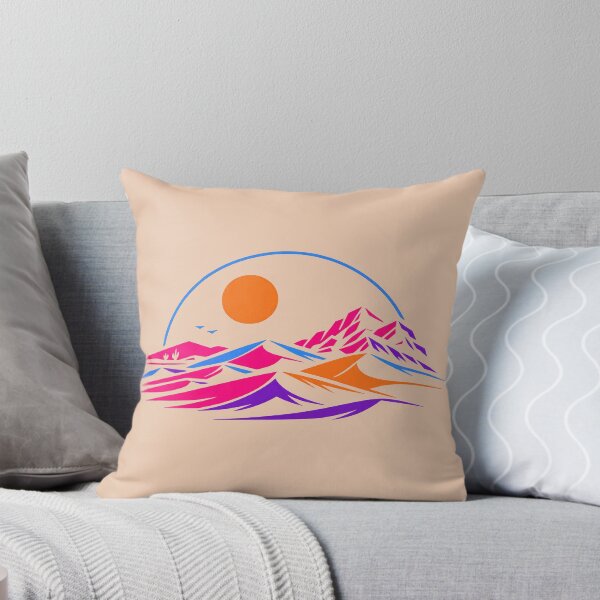 Item preview, Neon Desert Landscape Synthwave Dunes Mountains Sun Art designed and sold by KungPowUnicorn.