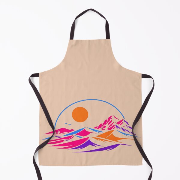 Item preview, Neon Desert Landscape Synthwave Dunes Mountains Sun Art designed and sold by KungPowUnicorn.