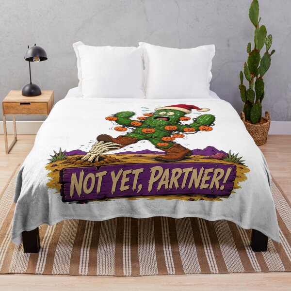 Item preview, Funny Western Halloween Christmas Cactus Skeleton designed and sold by chattsuede.