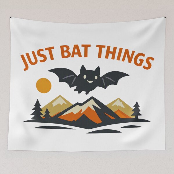 Item preview, Just Bat Things Halloween Mountain Flight designed and sold by GabeMountainArt.
