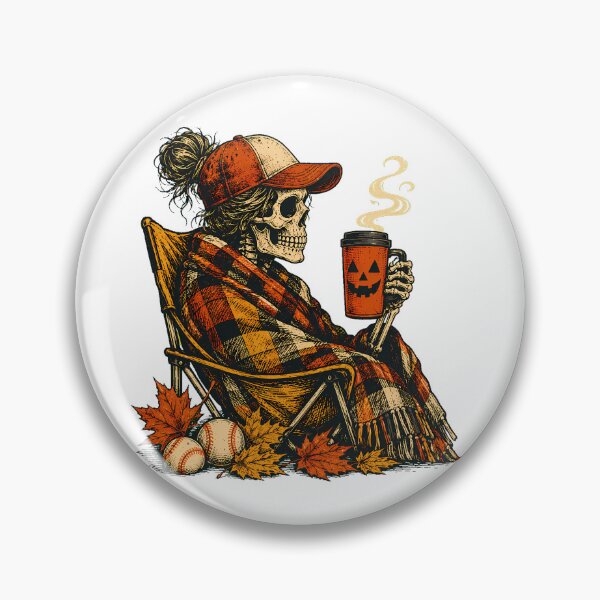 Item preview, Cozy Fall Baseball Skeleton Mom Bleacher Coffee designed and sold by chattsuede.