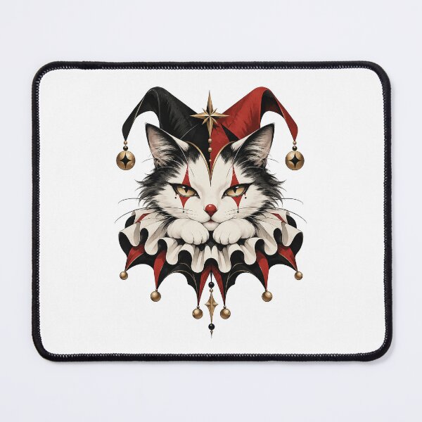 Item preview, Royal Jester Cat – Dramatic Harlequin Feline Portrait designed and sold by zzz888.