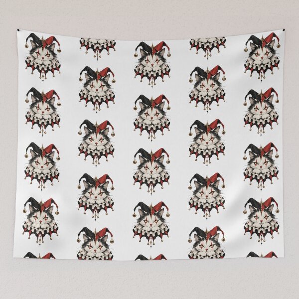 Item preview, Royal Jester Cat – Dramatic Harlequin Feline Portrait designed and sold by zzz888.