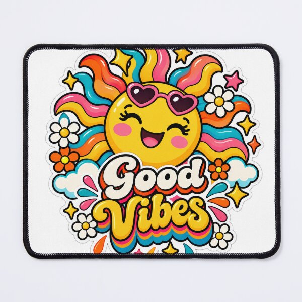 Item preview, Good Vibes Groovy Smiling Sun designed and sold by CodePaws Creations.