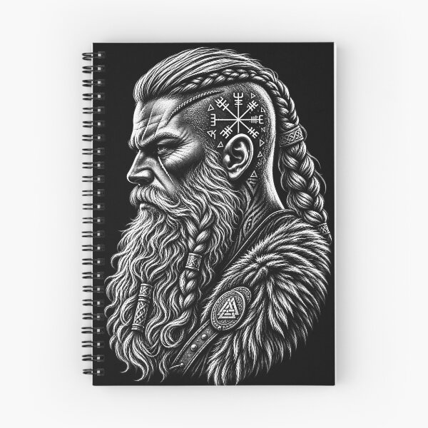Item preview, Viking chieftain with beard – Norse mythology Vegvisir graphic designed and sold by Noventra112.