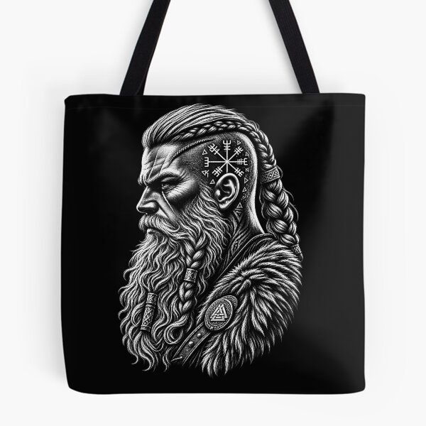 Item preview, Viking chieftain with beard – Norse mythology Vegvisir graphic designed and sold by Noventra112.