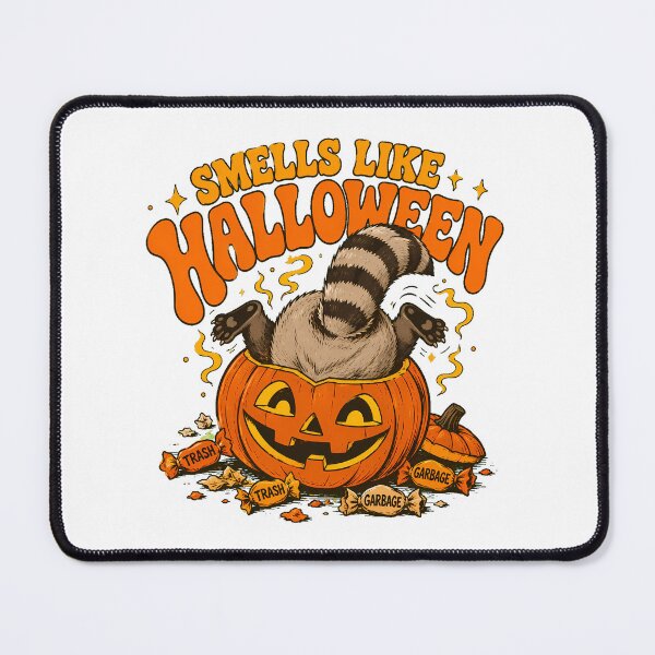 Item preview, Smells Like Halloween Raccoon Trash Panda Pumpkin designed and sold by chattsuede.