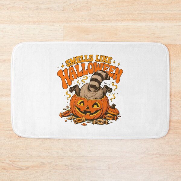 Item preview, Smells Like Halloween Raccoon Trash Panda Pumpkin designed and sold by chattsuede.